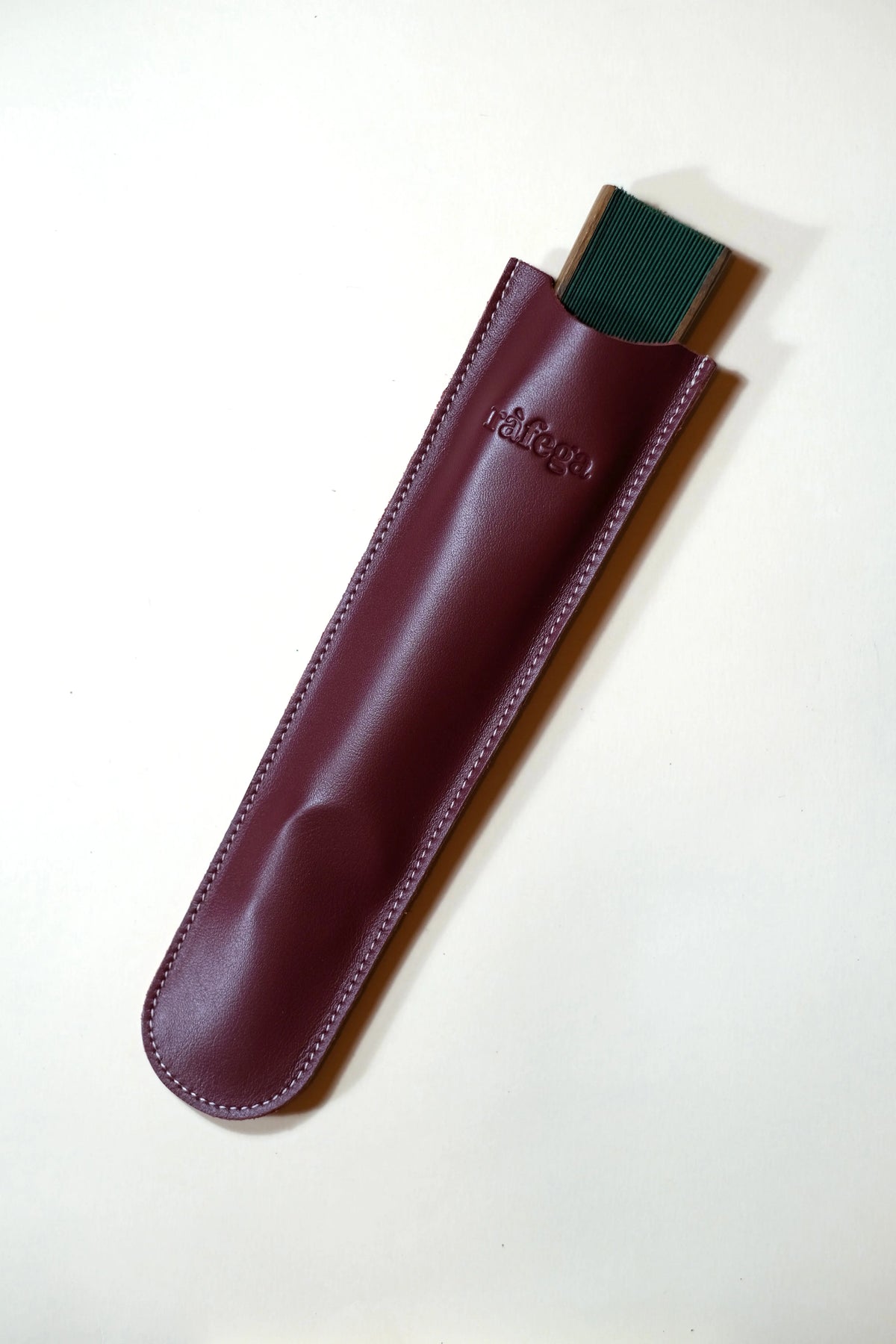 Leather Fan Case - Night Green