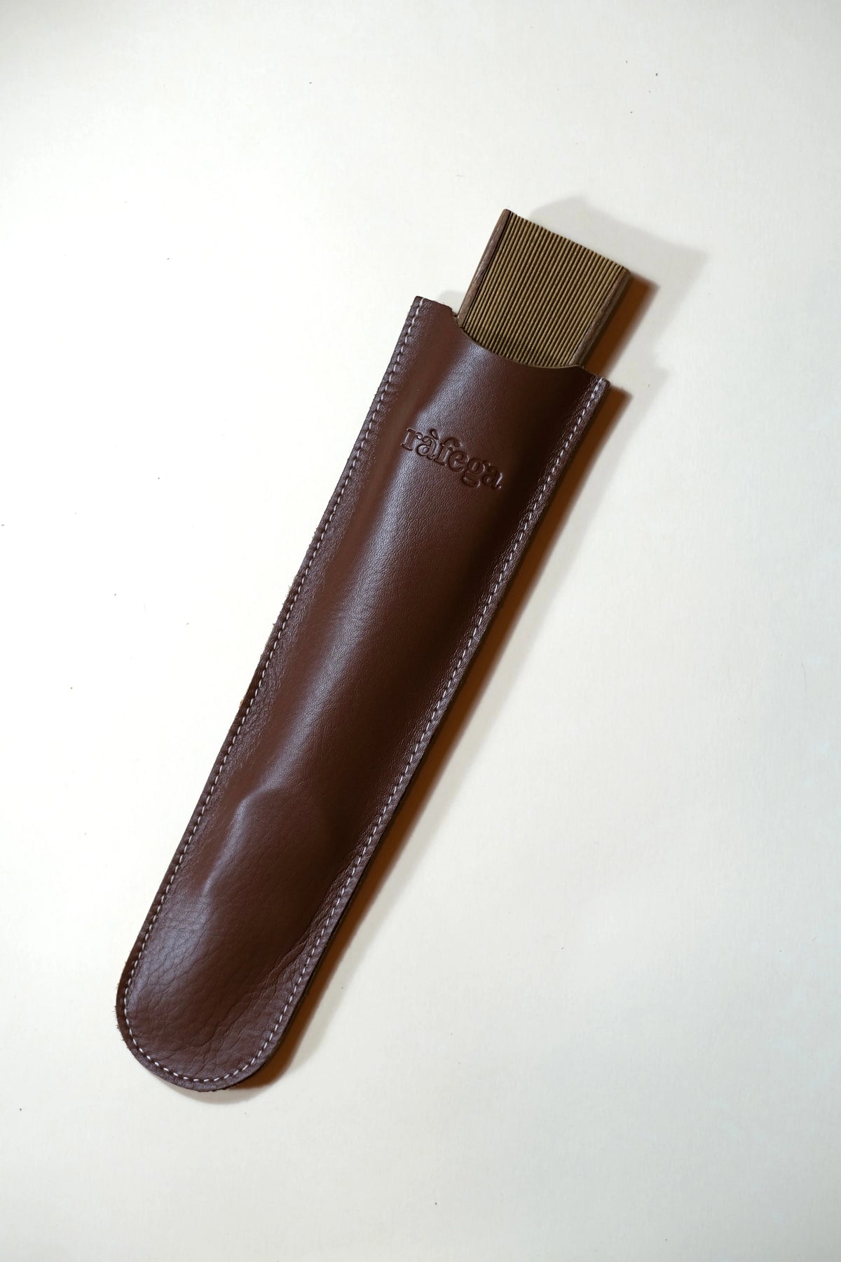 Funda de piel abanico - Marrón