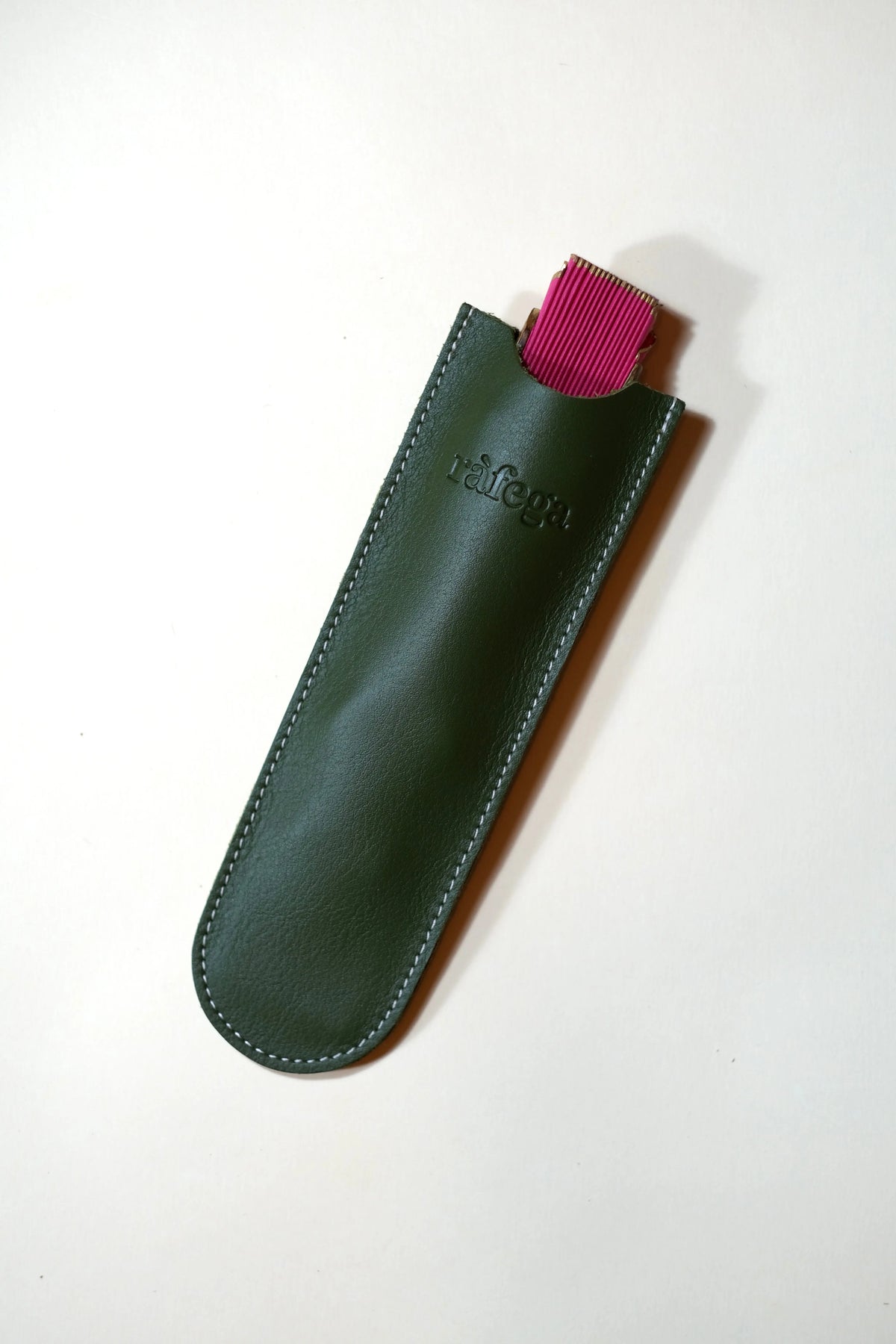Funda de piel abanico petitó - Verde