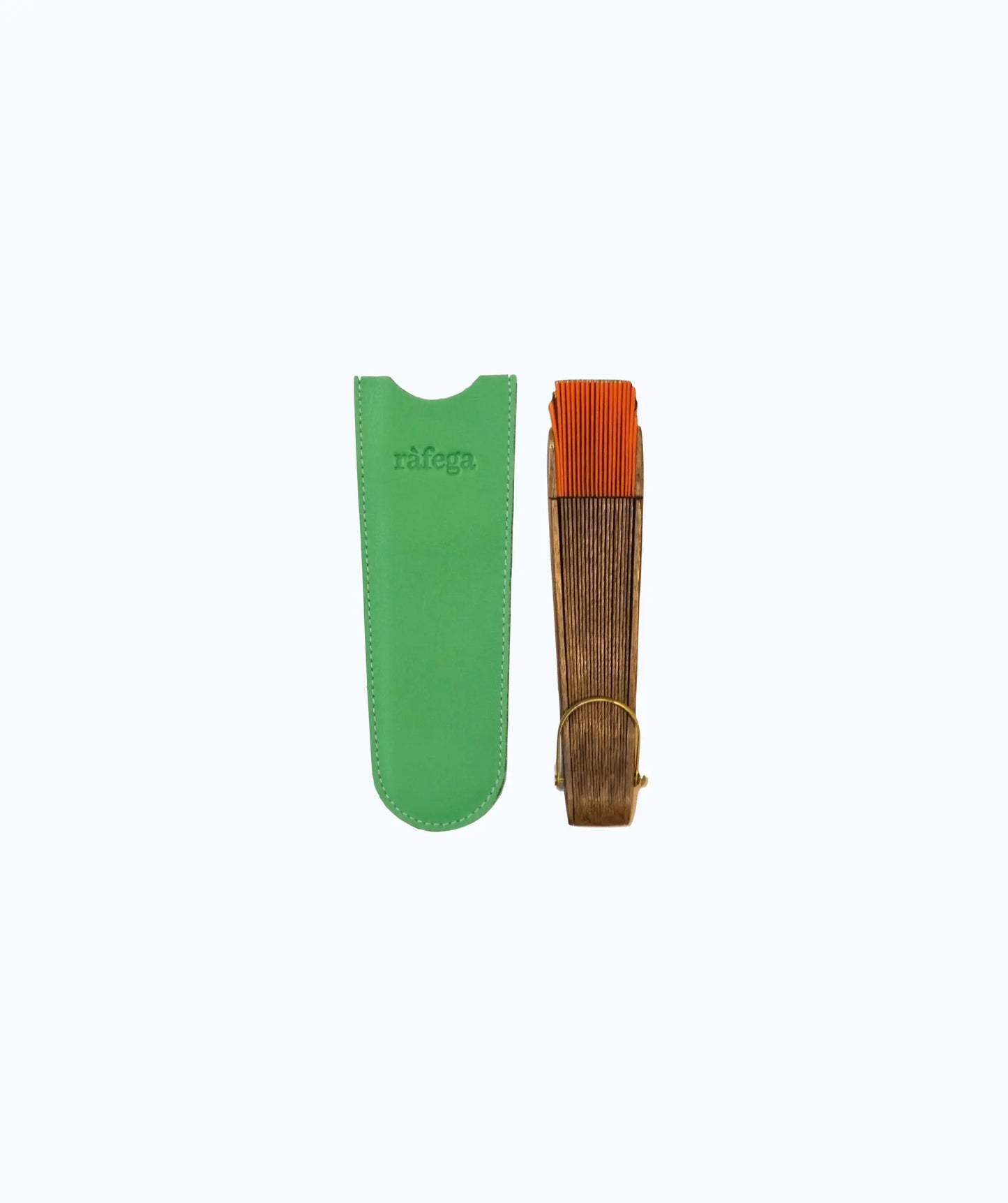 Funda de piel abanico petitó - Verde pistacho ràfega Funda Cuero 