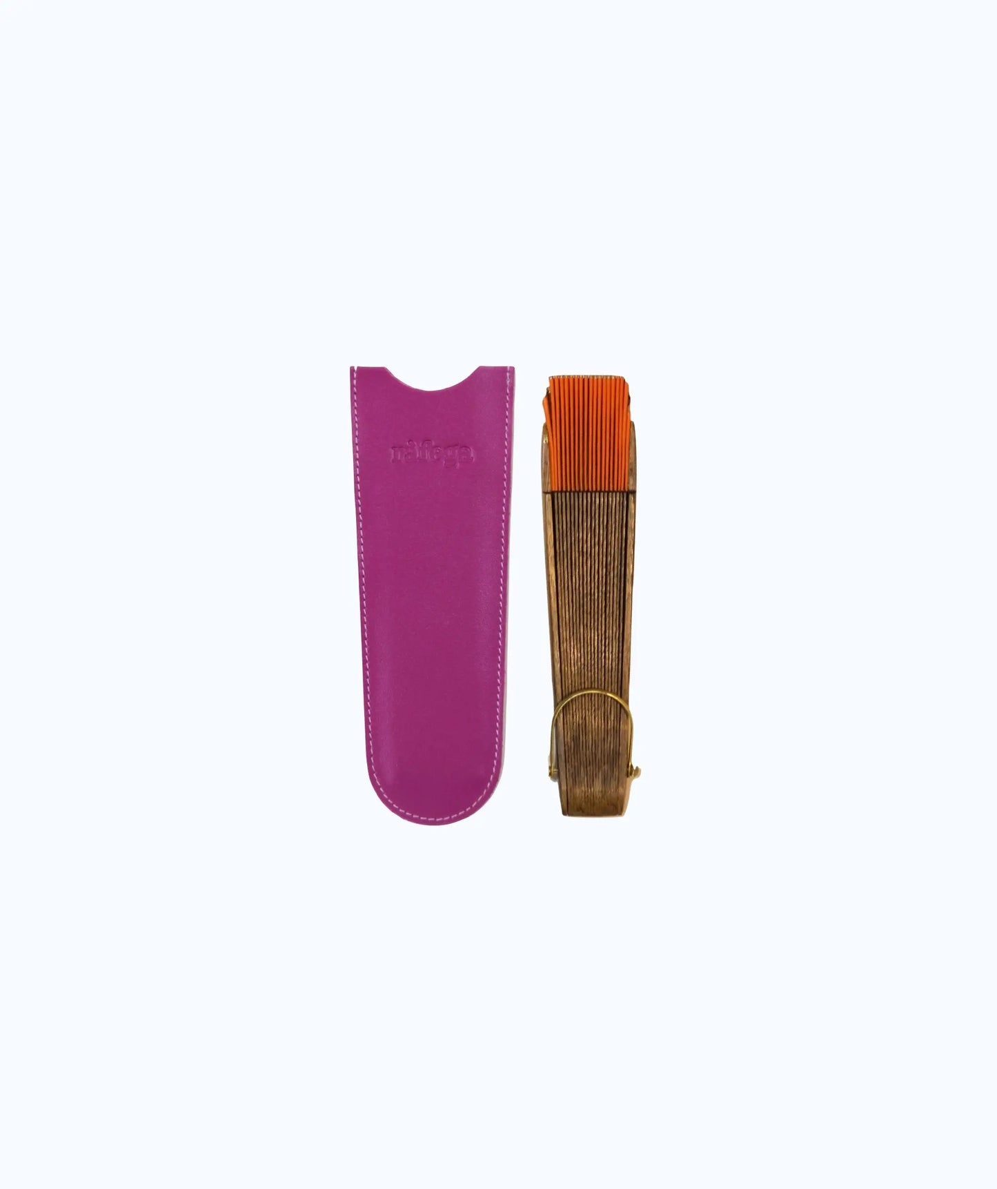 Funda de piel abanico petitó - Buganvilla ràfega Funda Cuero 