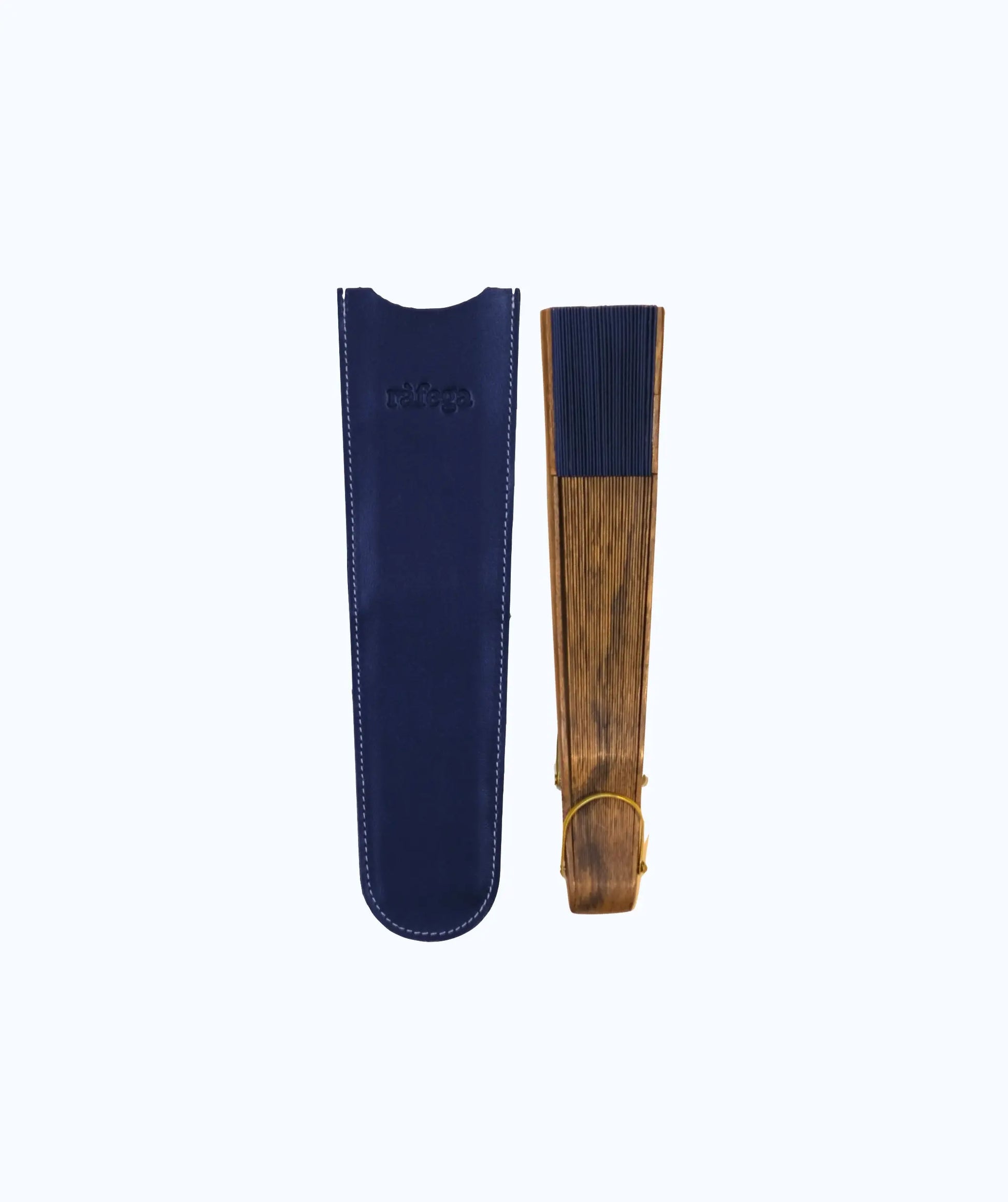 Funda de piel abanico - Azul Oscuro ràfega Funda Cuero 